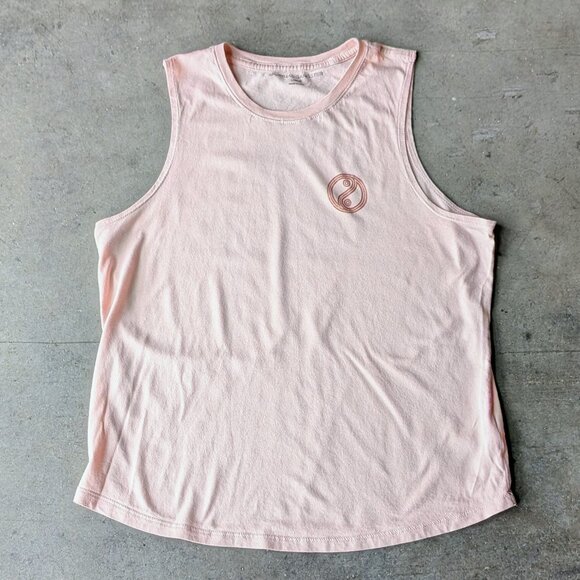Spiritual Gangster Yin Yang Muscle Tank in Pink Sky large - Picture 1 of 8